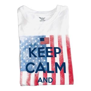 American Flag Faded Glory Mens Tank Top Sz LG